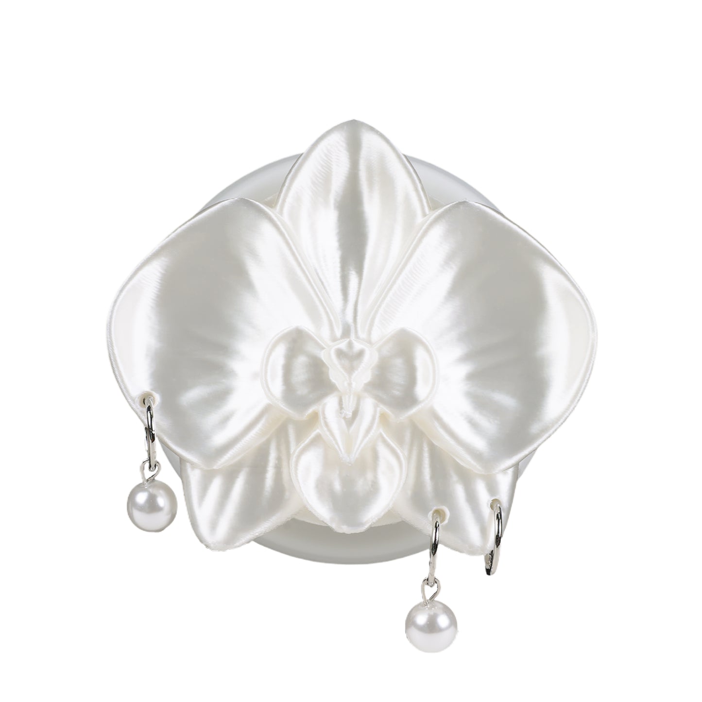 ZhuJi Artisan Collection: Ethereal MagSafe 3D-Printed Orchid Phone Stand - Custom Magnetic Mount with Phalaenopsis Art
