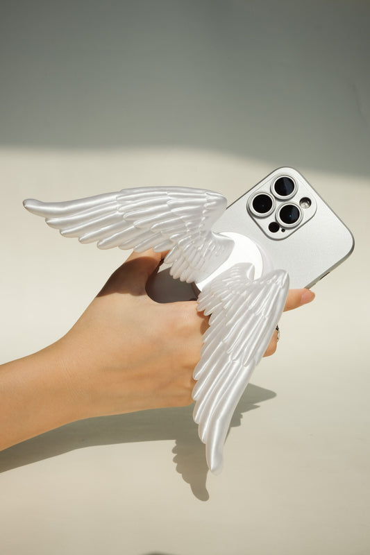 ZhuJi Artisan Collection: Winged MagSafe Photogenic Stand - 3D-Printed Shockproof Phone Mount with Flexible Silicone